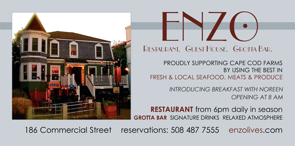 ad for Enzo Restaurant and Grotta Bar with link to their website
