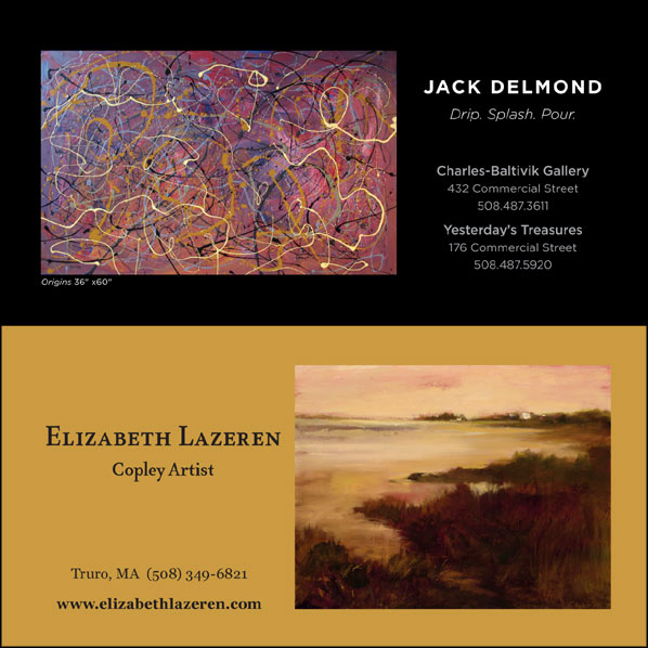 ad for Jack Delmond, ad for Elizabeth Lazeren with link to her website
