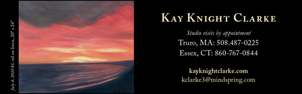 ad for Kay Knight Clarke with links to her website and email