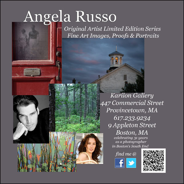 ad for Angela Russo, celebrating 31 years as a photographer in Boston's South End