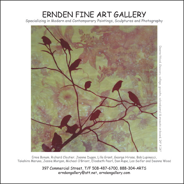 ad for Ernden Fine Art Gallery with links to their website and email