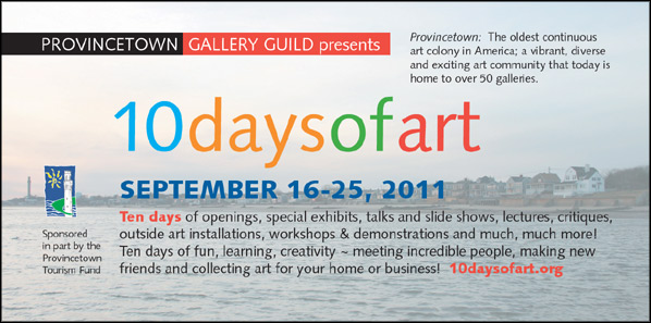 ad for Provincetown Gallery Guild with link to website
