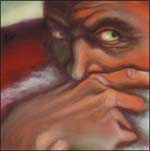 Afterthought casein on muslin