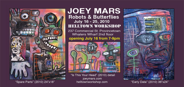 ad for Joey Mars with link to his website and the Helltown Workshop website