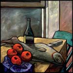 Four Tomatoes oil on canvas